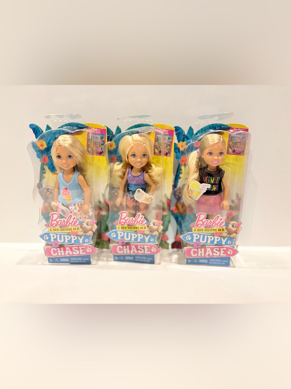 2015 Barbie & Her Sisters In A Puppy Chase Chelsea Dolls - lot of 3
